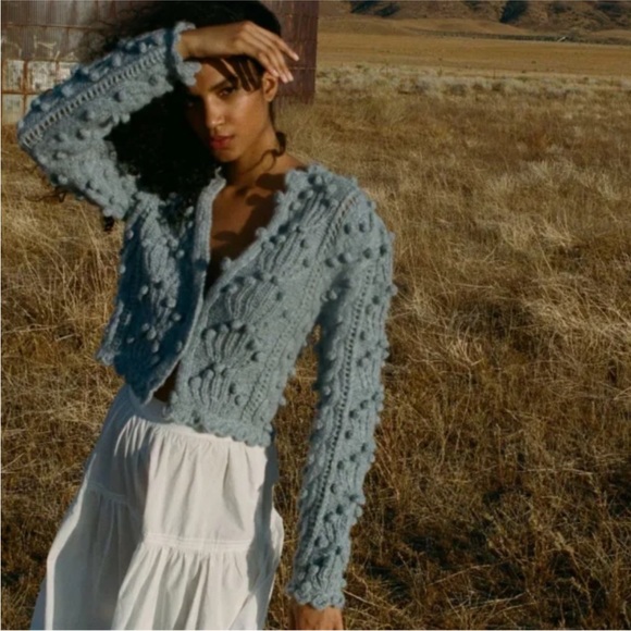 Doen ISADORA CARDIGAN Sweater MEDIUM / blue - Picture 2 of 8